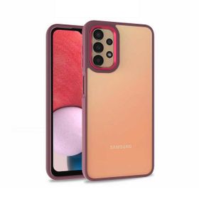 Teleplus Samsung Galaxy A53 Renkli Bumper Hybrid Flora Silikon Kırmızı Kılıf