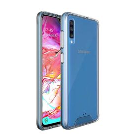 Teleplus Samsung Galaxy A70 Gard Darbe Korumalı Sert Silikonlu Şeffaf Nano Ekran Koruyucu Cep Telefonu Kılıfı