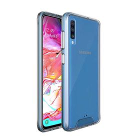 Teleplus Samsung Galaxy A70 Gard Darbe Korumalı Sert Silikonlu Şeffaf Nano Ekran Koruyucu Cep Telefonu Kılıfı