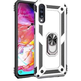 Teleplus Samsung Galaxy A70 Vega Yüzüklü Tank Kapak Gümüş Kılıf