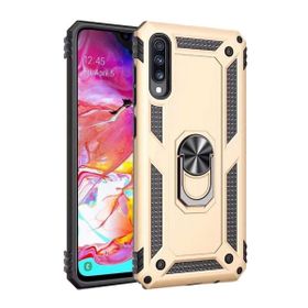Teleplus Samsung Galaxy A70 Vega Yüzüklü Tank Kapak Nano Ekran Koruyucu Gümüş Kılıf