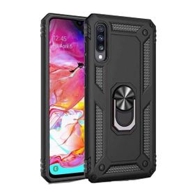 Teleplus Samsung Galaxy A70 Vega Yüzüklü Tank Kapak Nano Ekran Koruyucu Gümüş Kılıf