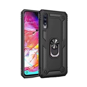 Teleplus Samsung Galaxy A70 Vega Yüzüklü Tank Kapak Nano Ekran Koruyucu Gümüş Kılıf