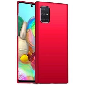 Teleplus Samsung Galaxy A71 Lüks Mat Silikon Nano Ekran Koruyucu Kamera Nano Ekran Koruyucu Kırmızı Kılıf