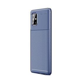Teleplus Samsung Galaxy A71 Negro Mat Tam Kapatan Ekran Koruyucu Lacivert Silikon Cep Telefonu Kılıf
