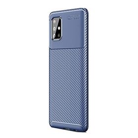 Teleplus Samsung Galaxy A71 Negro Mat Tam Kapatan Ekran Koruyucu Lacivert Silikon Cep Telefonu Kılıf