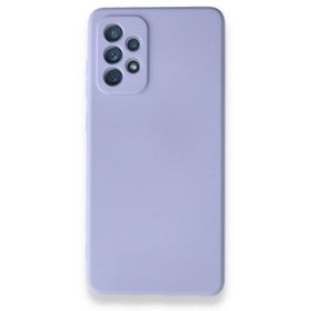 Teleplus Samsung Galaxy A72 Kamera Korumalı İçi Kadife Mor Ve Silikon Kılıf