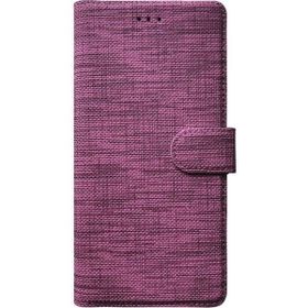 Teleplus Samsung Galaxy A72 Kumaş Spor Standlı Kartlıklı Cüzdan Mor Cep Telefonu Kılıfı