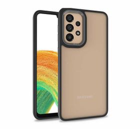 Teleplus Samsung Galaxy A72 Renkli Bumper Hybrid Flora Silikon Siyah Kılıf