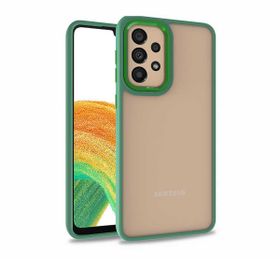 Teleplus Samsung Galaxy A72 Renkli Bumper Hybrid Flora Silikon Siyah Kılıf