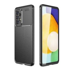 Teleplus Samsung Galaxy A73 Kamera Korumalı Negro Karbon Dokulu Silikon Siyah Kılıf