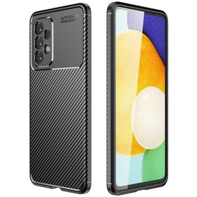 Teleplus Samsung Galaxy A73 Kamera Korumalı Negro Karbon Dokulu Silikon Siyah Kılıf