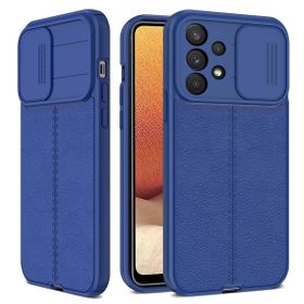 Teleplus Samsung Galaxy A73 Lensi Kamera Korumalı Deri Dokulu Silikon Kırmızı Kılıf