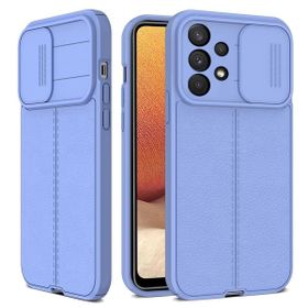 Teleplus Samsung Galaxy A73 Lensi Kamera Korumalı Deri Dokulu Silikon Kırmızı Kılıf