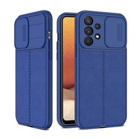 Teleplus Samsung Galaxy A73 Lensi Kamera Korumalı Deri Dokulu Silikon Kırmızı Kılıf