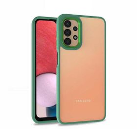 Teleplus Samsung Galaxy A73 Renkli Bumper Hybrid Flora Silikon Siyah Kılıf
