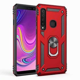 Teleplus Samsung Galaxy A9 2018 Vega Yüzüklü Tank Kapak Kırmızı Kılıf