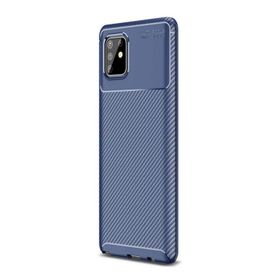 Teleplus Samsung Galaxy A91 Negro Karbon Dokulu Silikon Siyah Kılıf