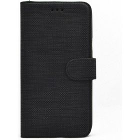 Teleplus Samsung Galaxy J4 Plus Kılıf Kumaş Spor Standlı Cüzdan Siyah