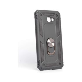 Teleplus Samsung Galaxy J4 Plus Vega Yüzüklü Tank Kapak Siyah Kılıf