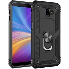 Teleplus Samsung Galaxy J4 Plus Vega Yüzüklü Tank Kapak Siyah Kılıf