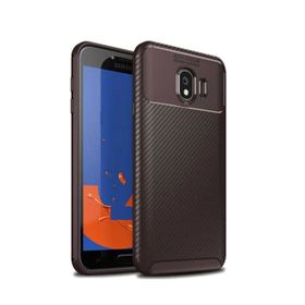 Teleplus Samsung Galaxy J4 Ultra Soft Negro Karbon Kahverengi Silikon Kılıf