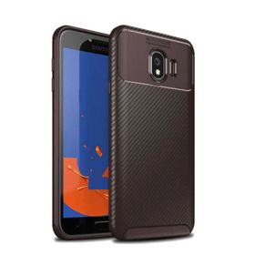 Teleplus Samsung Galaxy J4 Ultra Soft Negro Karbon Kahverengi Silikon Kılıf