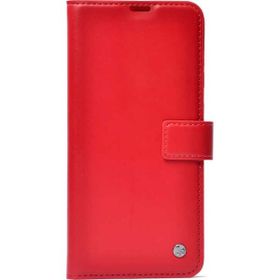 Teleplus Samsung Galaxy M10 Delüxe Standlı Kırmızı Cüzdan Kılıf