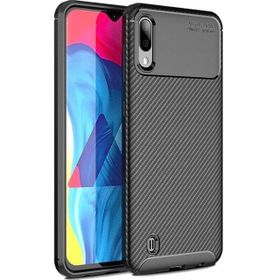 Teleplus Samsung Galaxy M10 Negro Karbon Kahverengi Silikon Kılıf