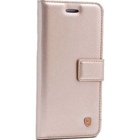 Teleplus Samsung Galaxy M10S Kartlıklı Standlı Cüzdan Altın Kılıf