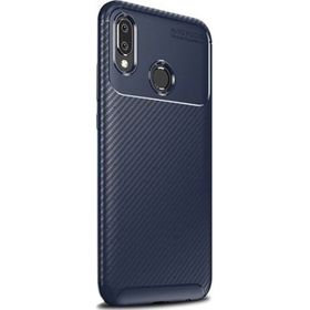 Teleplus Samsung Galaxy M10S Negro Karbon Lacivert Silikon Cep Telefonu Kılıf