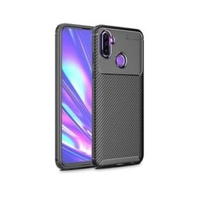 Teleplus Samsung Galaxy M11 Negro Karbon Siyah Silikon Cep Telefonu Kılıf