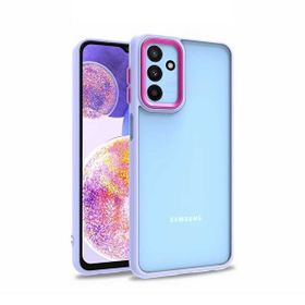 Teleplus Samsung Galaxy M23 Renkli Bumper Hybrid Flora Silikon Mor Kılıf