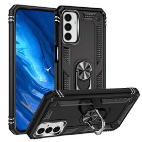 Teleplus Samsung Galaxy M23 Vega Yüzüklü Standlı Kapak Gümüş Kılıf