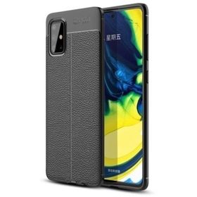 Teleplus Samsung Galaxy M31S Deri Dokulu Siyah Nano Ekran Koruyucu Ve Silikon Kılıf