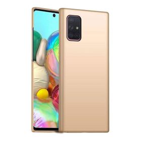 Teleplus Samsung Galaxy M31S Lüks Mat Gold Nano Ekran Koruyucu Silikon Cep Telefonu Kılıf
