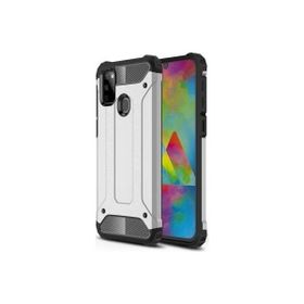 Teleplus Samsung Galaxy M31S Vega Yüzüklü Çift Katmanlı Tank Kapak Kırmızı + Nano Ekran Koruyucu Kılıf