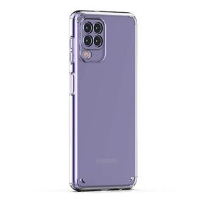 Teleplus Samsung Galaxy M32 4G Kamera Korumalı Coss Sert Silikon Şeffaf Kılıf