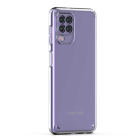Teleplus Samsung Galaxy M32 4G Kamera Korumalı Coss Sert Silikon Şeffaf Kılıf