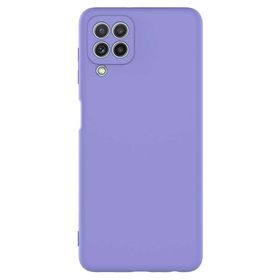 Teleplus Samsung Galaxy M32 4G Kamera Korumalı Lansman Mat Silikon Mor Kılıf