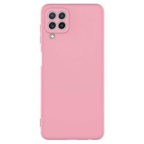 Teleplus Samsung Galaxy M32 4G Kamera Korumalı Lansman Mat Silikon Pembe Nano Ekran Koruyucu Kılıf