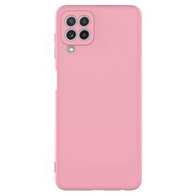 Teleplus Samsung Galaxy M32 4G Kamera Korumalı Lansman Mat Silikon Pembe Nano Ekran Koruyucu Kılıf