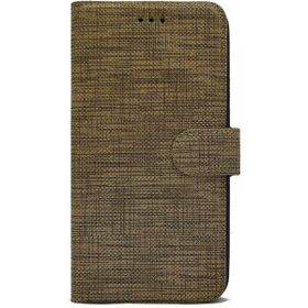 Teleplus Samsung Galaxy M32 4G Kumaş Spor Standlı Cüzdan Gold Kılıf