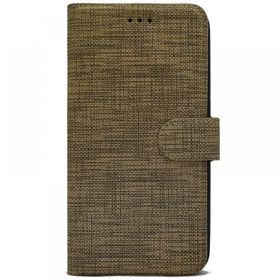 Teleplus Samsung Galaxy M32 4G Kumaş Spor Standlı Cüzdan Gold Kılıf