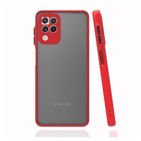 Teleplus Samsung Galaxy M32 4G Montreal Kamera Korumalı Silikon Kırmızı Kılıf