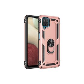 Teleplus Samsung Galaxy M32 4G Vega Yüzüklü Çift Katmanlı Tank Silikon Rose Gold Kılıf