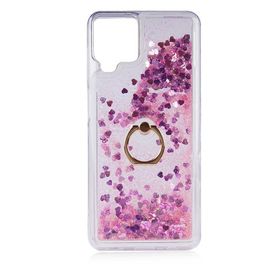 Teleplus Samsung Galaxy M32 Milce Yüzüklü Sulu Silikon Pembe Cep Telefonu Kılıfı