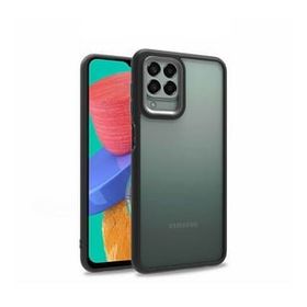Teleplus Samsung Galaxy M33 Renkli Bumper Hybrid Flora Silikon Siyah Kılıf