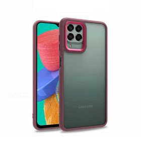 Teleplus Samsung Galaxy M33 Renkli Bumper Hybrid Flora Silikon Siyah Kılıf