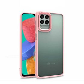 Teleplus Samsung Galaxy M33 Renkli Bumper Hybrid Flora Silikon Siyah Kılıf